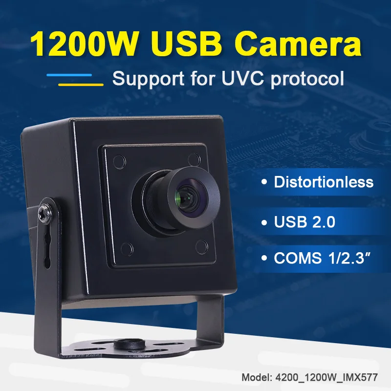 4200 12MP IMX577 5mm 65degree distortionless Android usb industrial camera for High Speed Detection