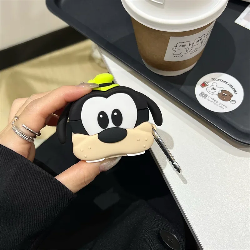 Custodia per cani in silicone carino per AirPods 4 Airpod 1 2 3 Pro Pro2 Auricolari Bluetooth Scatola di ricarica Custodia protettiva per auricolari