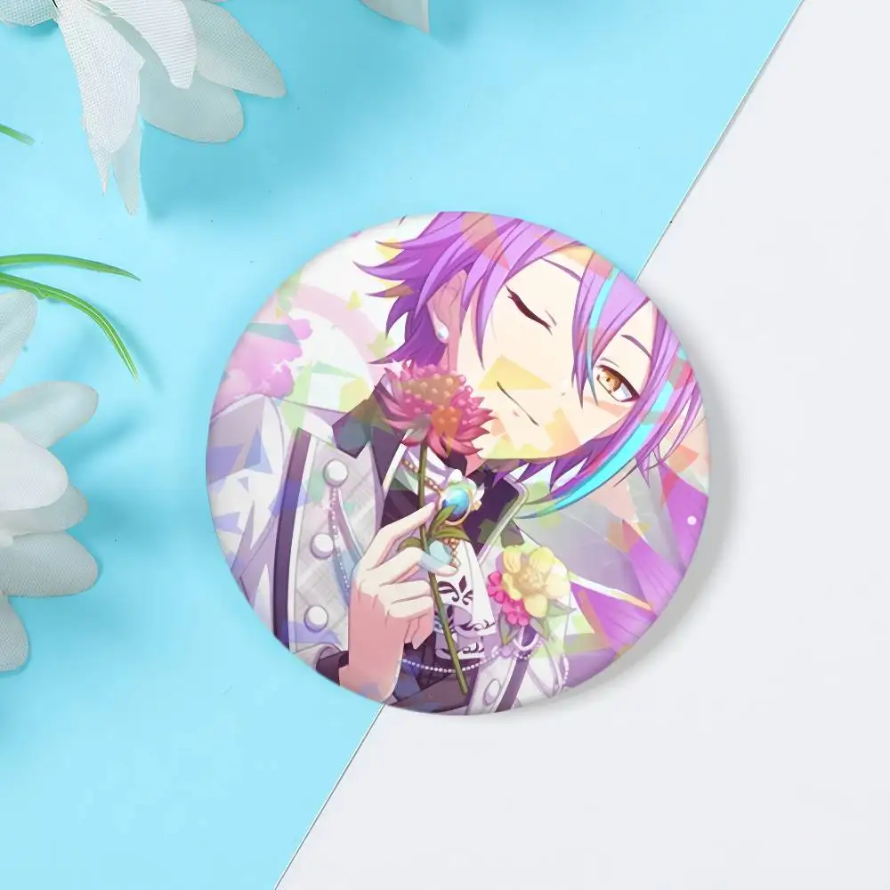 أنيمي Kamishiro روي شارات مستديرة رائعة شارة دبابيس دبابيس الإبداعية للملابس الليزر قبعة ظهره هدية الملحقات