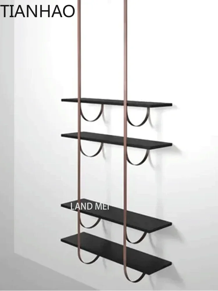 Metal shelves, wall-hanging, wall-mounted, bookshelves, art exhibitions, multi-layer storage for home use