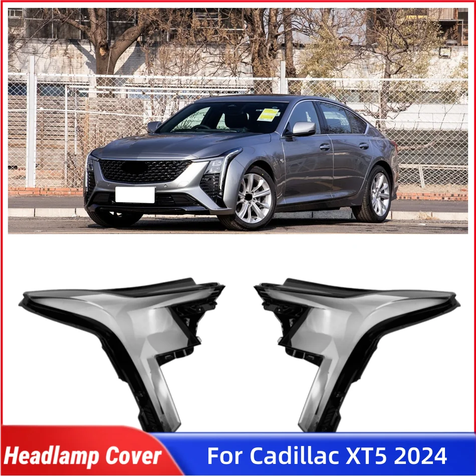 

For Cadillac XT5 2024 Car Products Lampshades Lamp Headlamp Shell Car Front Headlight Lens Cover Lights Shell