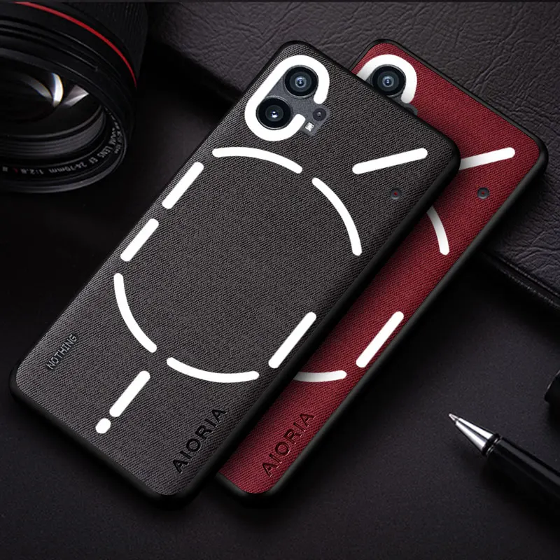 Case For Nothing Phone 1 2 3 2A Plus 3A Pro CMF Phone 2 Pro funda bussines style design lightweight textile leather phone cover