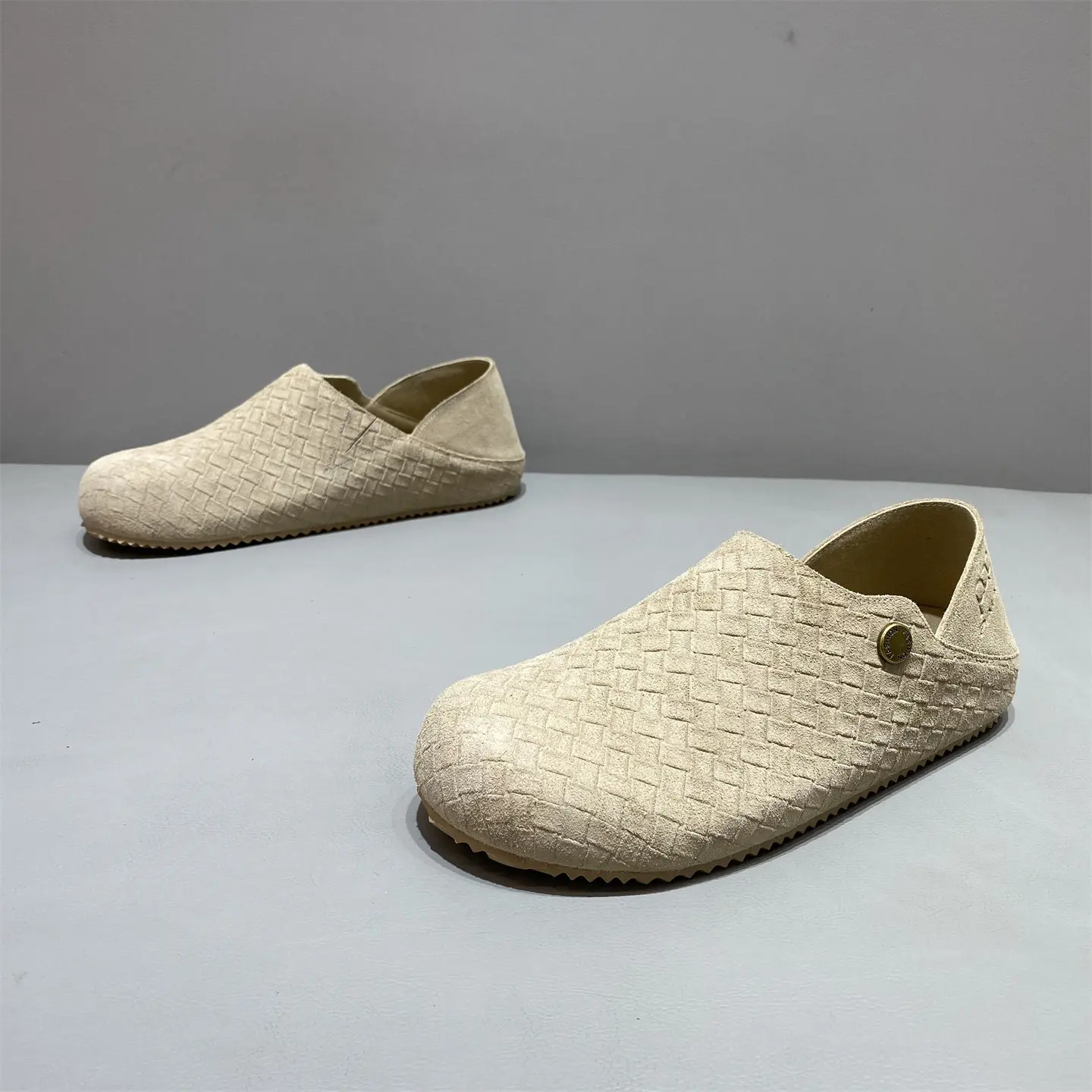 

Lightweight Men's Slip-On Driving Shoes Summer New Style British Old Money Style Half Slippers Fashionable Single Shoes