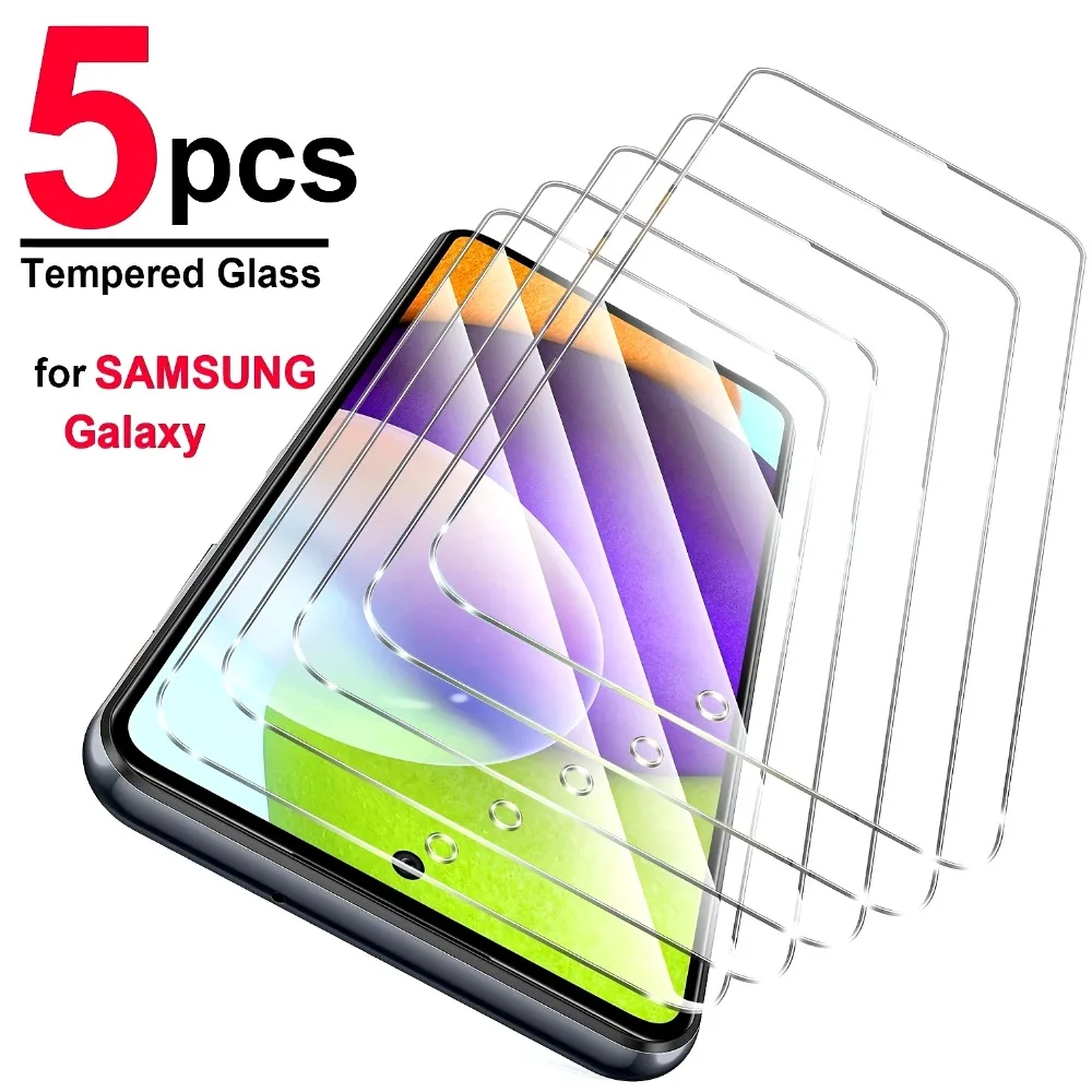 

5 шт., прозрачная защитная пленка для экрана Samsung Galaxy A55 A56 A35 A25 A26 A36, закаленное стекло для Samsung A15 A16 A24 A33 A53 A73