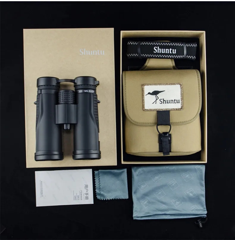 Shuntu Powerful ED Binoculars 8x42 10x42 Long Range IPX7 Waterproof Bak4 Prism SMC Optical Coating For Hunting Camping Travel
