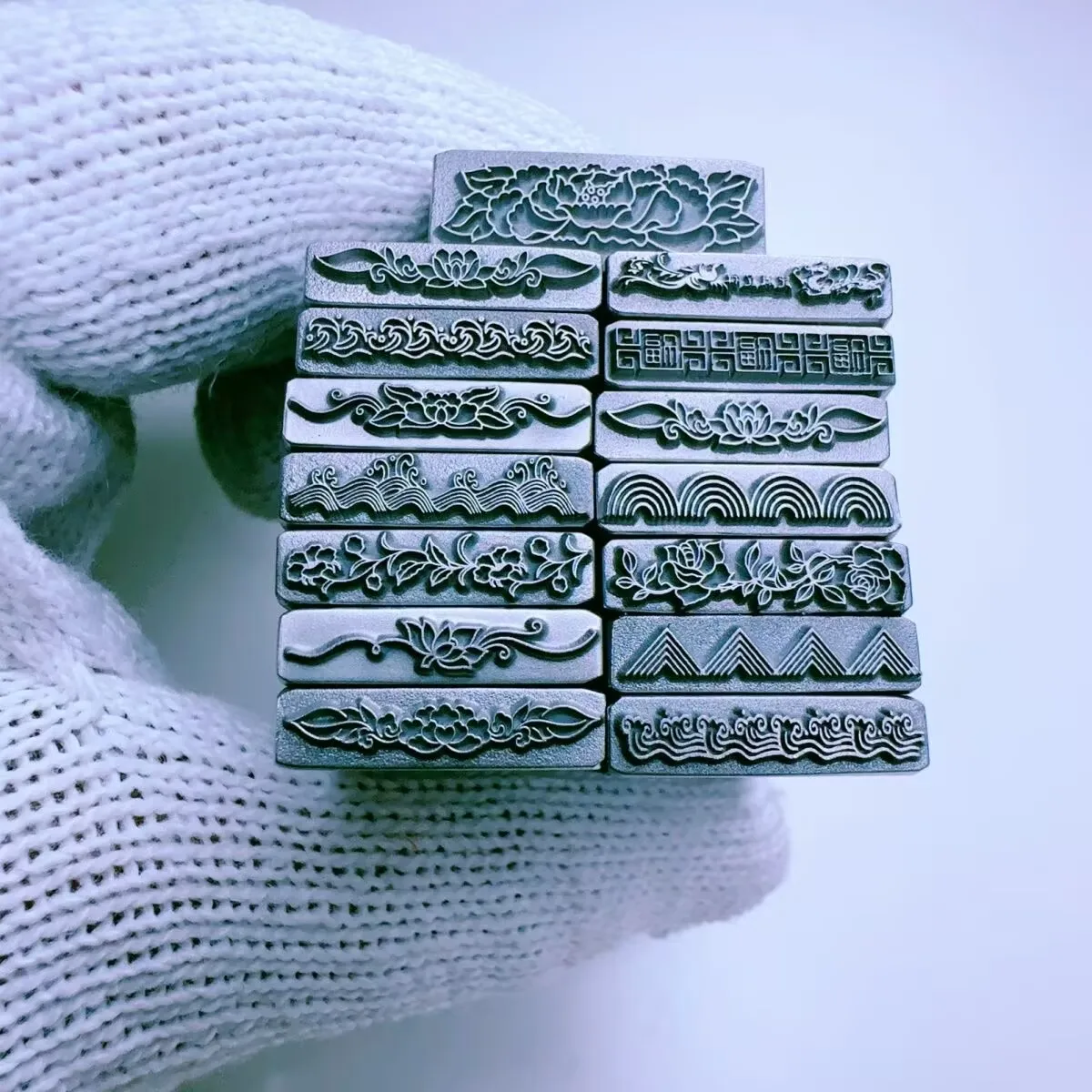 Jewelry Seal Auspicious Pattern Bracelet Engraving Mold Gold and Silver Steel Stamp Gold-Making Tools