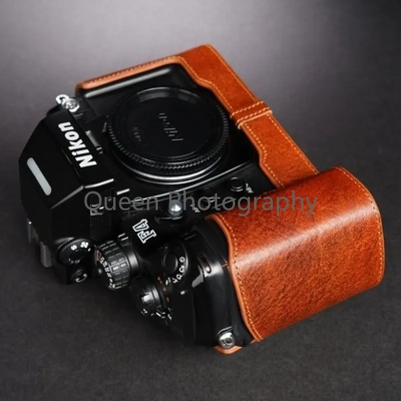 Genuine Leather Cowhide Bag Body Protective Sleeve Box Base Shell For Nikon F4 F6 Handwork Photo Camera Case фоторюкзак 카메라 가방