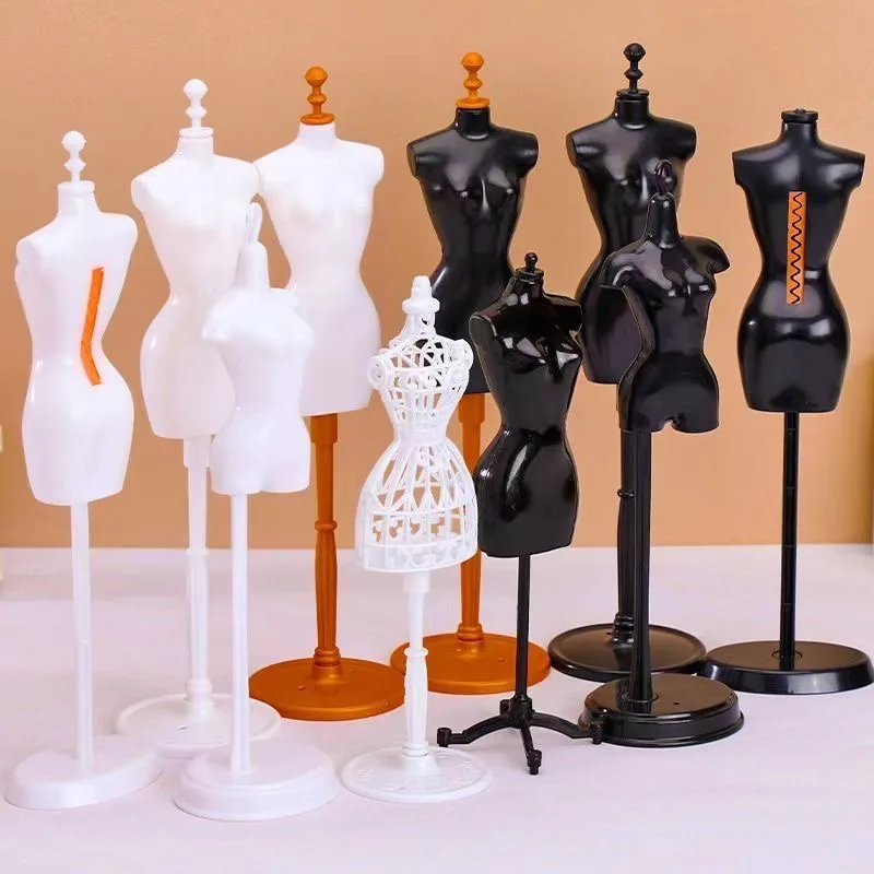 1/6 Mini Doll Clothes Dress Stand Model Costume Design Display Holder Mannequin for Dollhouse DIY Wedding Dress Support