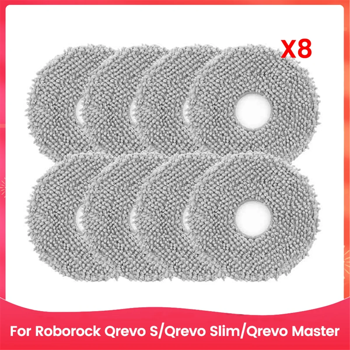 

8 шт. накладка для швабры для Roborock Qrevo S Qrevo Slim Qrevo Master робот-пылесос ткань для швабры запасные части