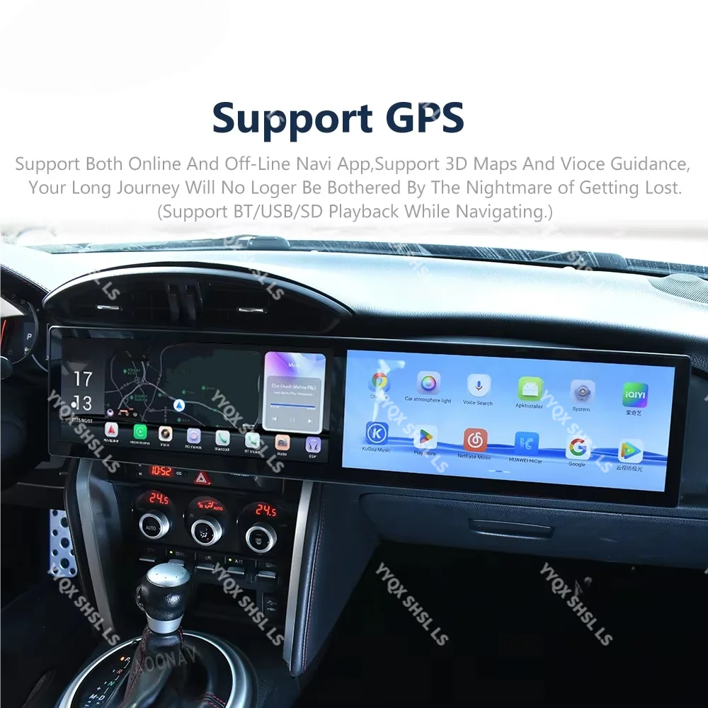 LSH 24.6 "أحدث راديو السيارة أندرويد 13 نظام تحديد المواقع الوسائط المتعددة مشغل ستيريو رئيس وحدة Carplay شاشة لتويوتا 86 سوبارو BRZ 2012-2021