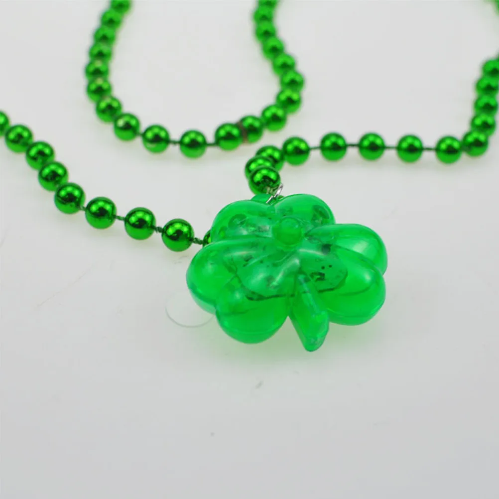 

Glowing Shamrock Luminous Party Wristbands Bead Wrist Straps Patrick Bead Straps Unisex Size Fits Most