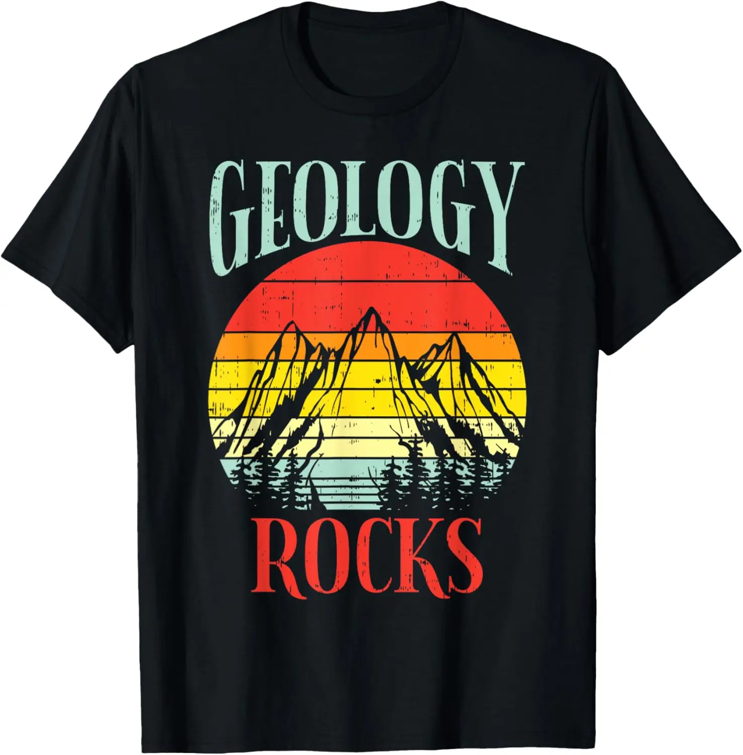 

Подарочная футболка Geology Rocks Mountain Retro Science Pun Geolog Nerd