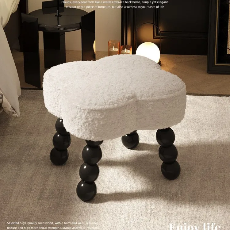 

Табурет для пеленания обуви из цельного дерева, низкая подставка для ног с мягкой подкладкой для дивана, журнальный столик для гостиной, маленькая скамейка, мебель