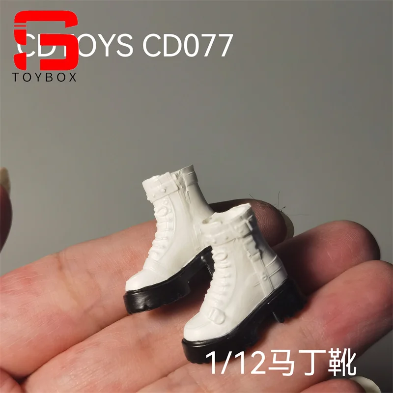 재고 있음 cdtoys cd077 1/12 펑크 오토바이 스타일 부츠 솔리드 신발 모델 맞는 6'' 군인 분리형 피트 액션 피규어 바디