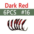 6 Piezas Talla 16 Rojo Oscuro