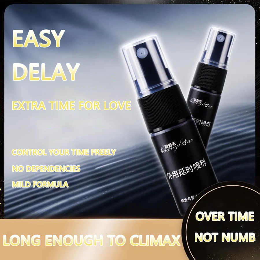 Delay Spray, Male Climax Control Gentle Non-irritating No Odor, External Delayed Spray to Last Longer in Bed(10ml)