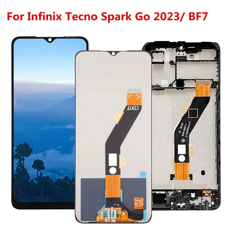 BF7 LCD For Infinix Tecno Spark Go 2023 LCD Display Touch Screen Digitizer Assembly with Frame Replacement Parts