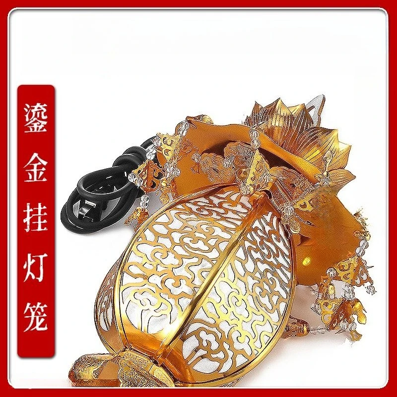 Dedicated to Buddhist hall ornaments Temple tabletop Buddhist niche decoration gilt hanging lanterns