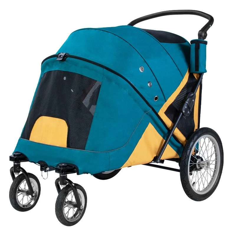 

Outdoor large pet cat and dog travel trolley with bicycle trailer function