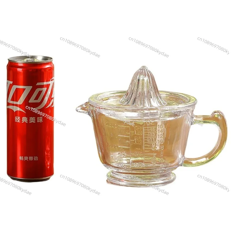 

Зеленый дизайн, креативная стеклянная соковыжималка для лимонов, ручная соковыжималка для фруктов, для апельсинового и грейпфрутового сока, приспособление для отжима сока