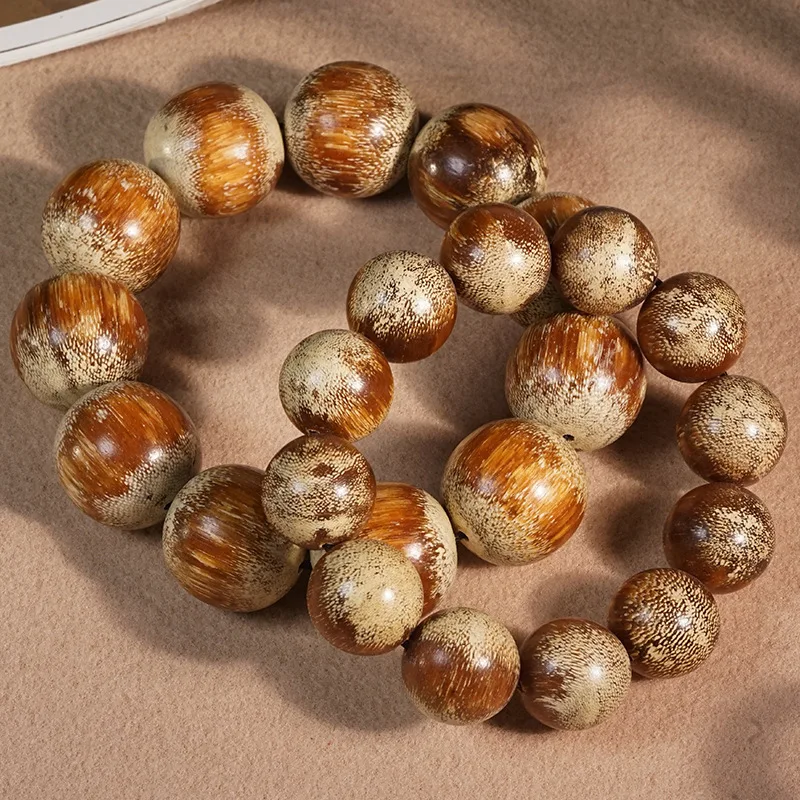 Vietnamese bracelet, Nha Trang agarwood, men's Buddhist prayer beads, single-loop round bead string