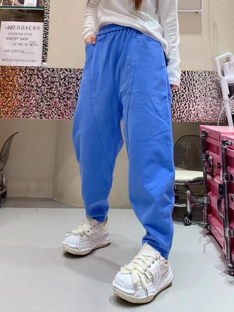 ฤดูหนาวหลวมกีฬาสบายๆกางเกงขนแกะหนาขนาดเล็กกางเกง Drawstring Sweatpants เอวสูงบาง Harlan กางเกงหญิง