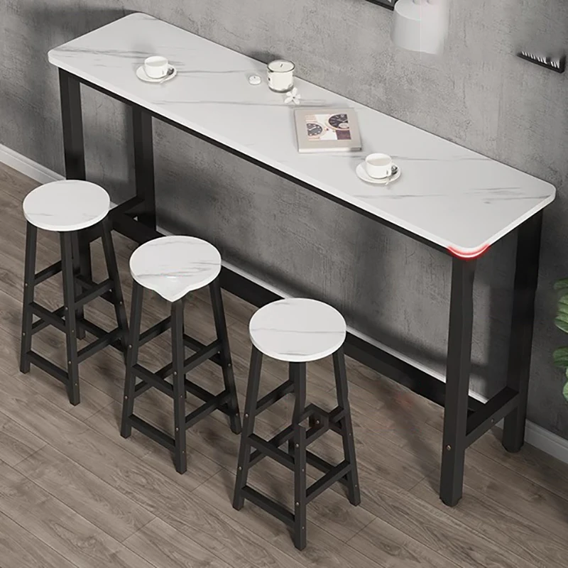 

Countertop Wall Bar Dining Table Tall Paris Cocktail Drink Bar Counter Table Nightclub White Tavoli Da Pranzo Lounge Furniture