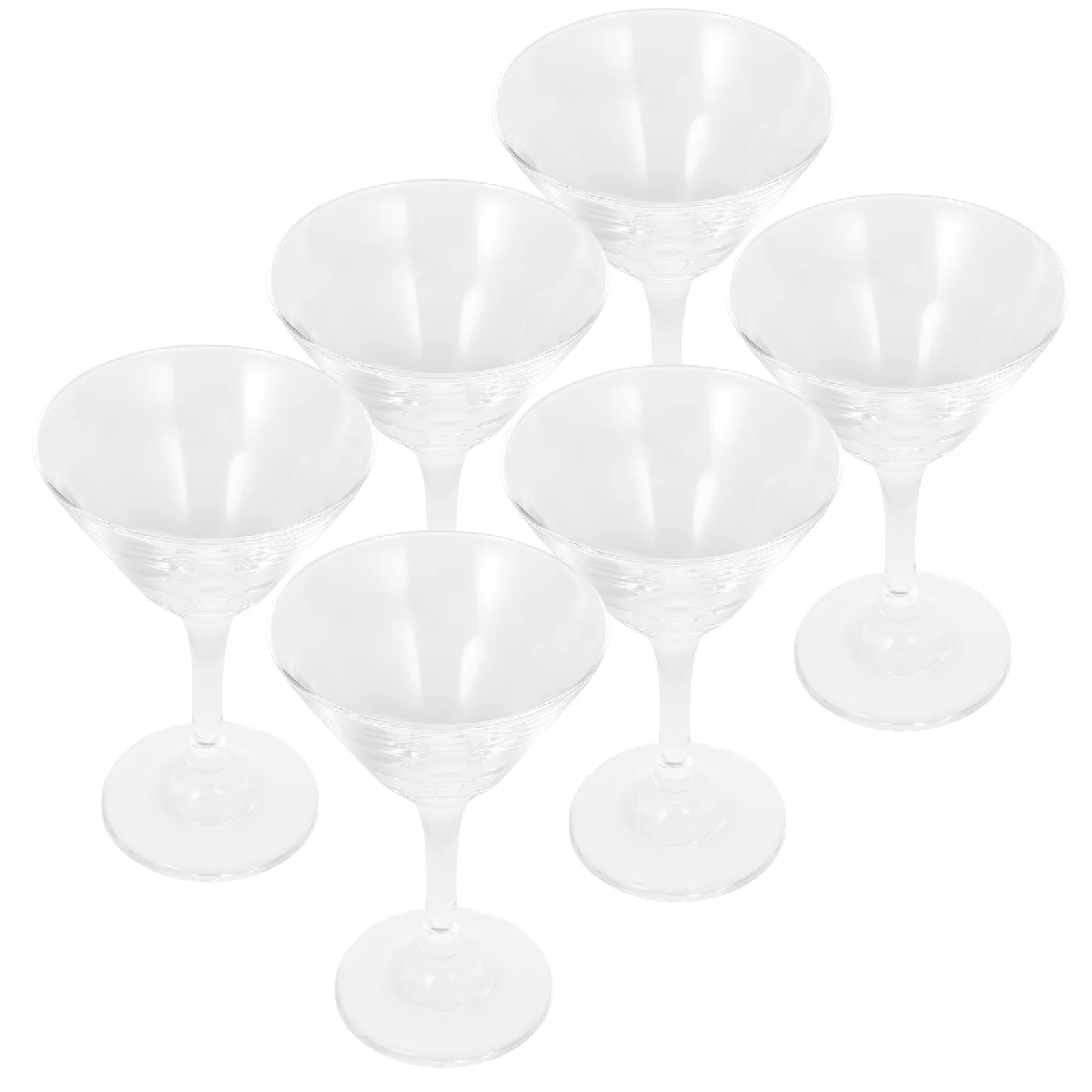 

6Pcs Transparent Cocktail Glasses Martini Goblets Classic Design Whiskey Wine Party Glass Cups Cocktail Glasses