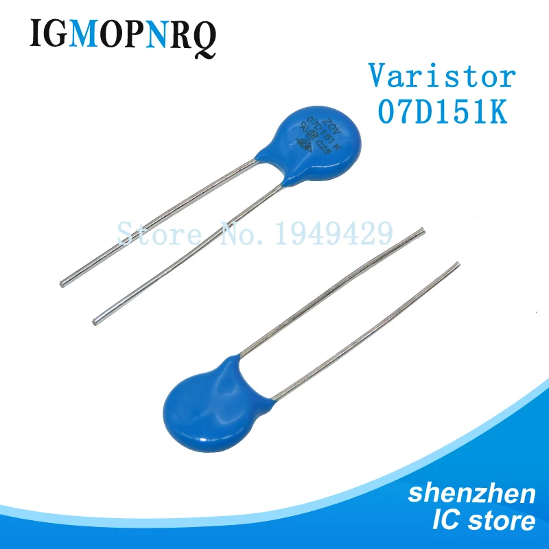 

10PCS 07D151K Piezoresistor 7D151K 150V Varistor Resistor