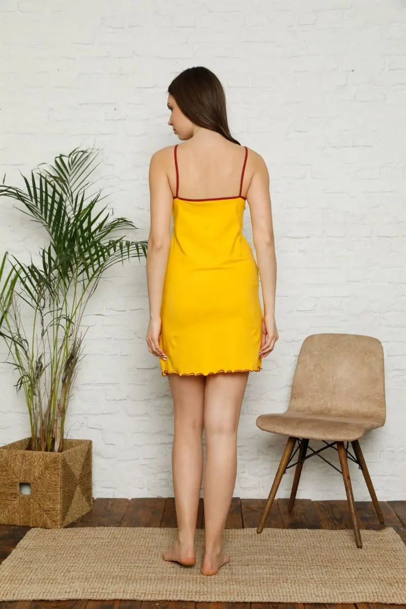 Camisón con cuello halter de cuerda de moda 396