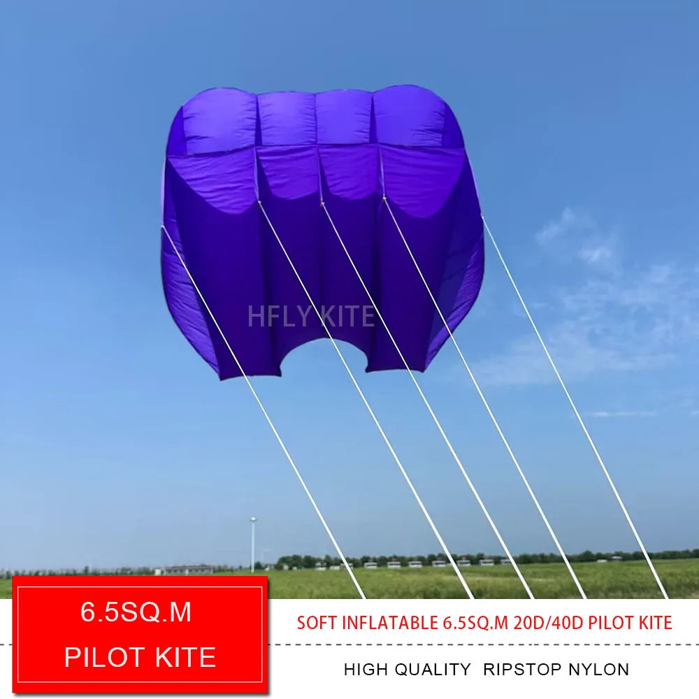 New Arrival Soft Inflatable 6.5SQ.M Pilot Kite for Adults high Quality 20D/40D Nylon Lifter Kites Easy to Fly