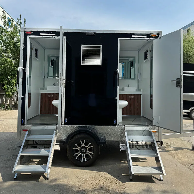 

Outdoor Use Factory Price Mobile Restroom Trailer Custom Luxury Portable Toilet Bathroom Trailer With Shower