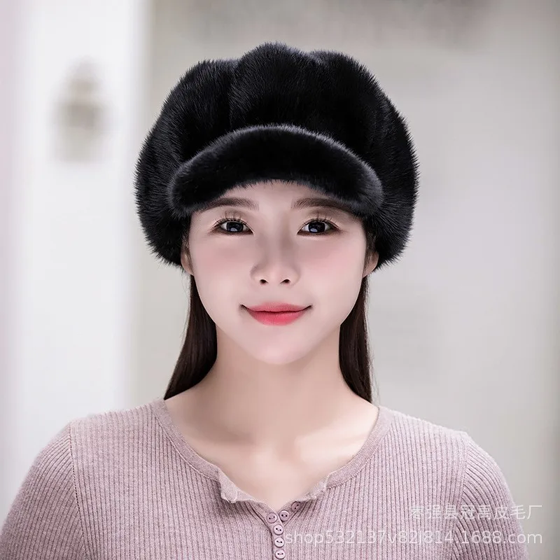 The new winter style of fur and real hair ear protecters for children are versatile suitable middle-aged elderly mothers