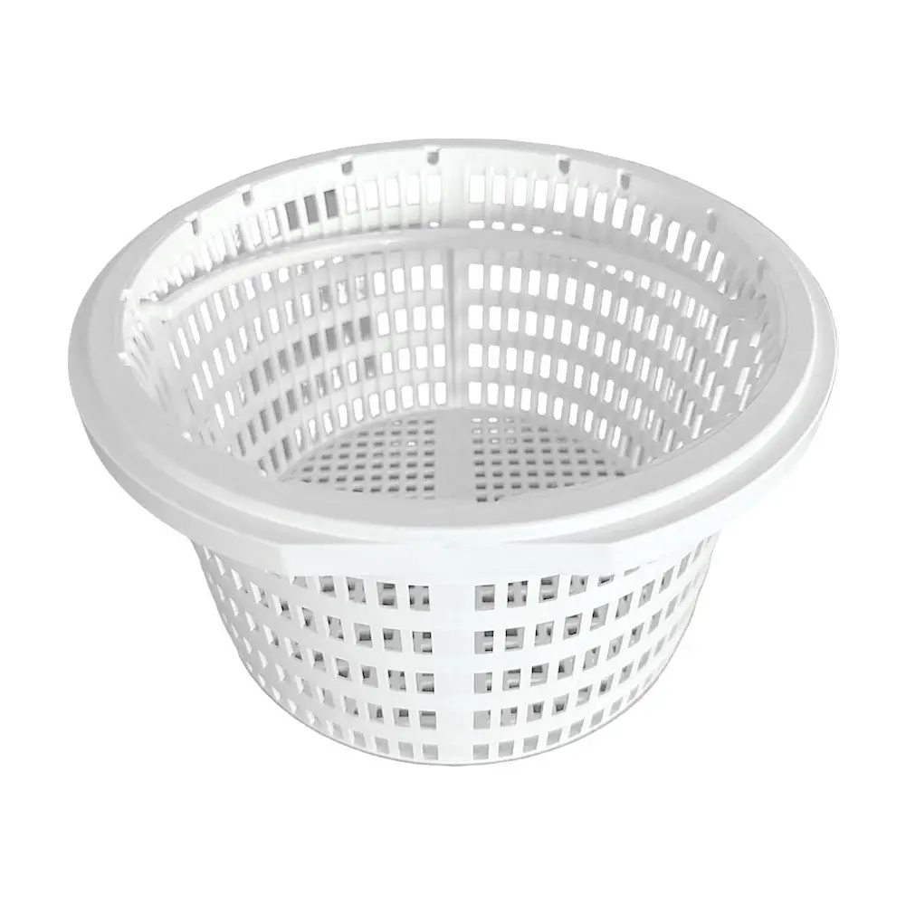 20 cm Wide Pool Skimmer Basket with Integrated Handle for Easy Cleaning and Long Lasting ABS Performance White Color