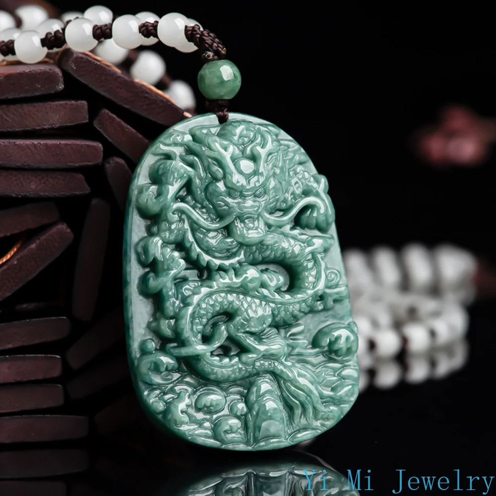 100% alami Kelas A liontin giok merek Naga kalung giok liontin Vintage pria dan wanita perhiasan gratis pengiriman item