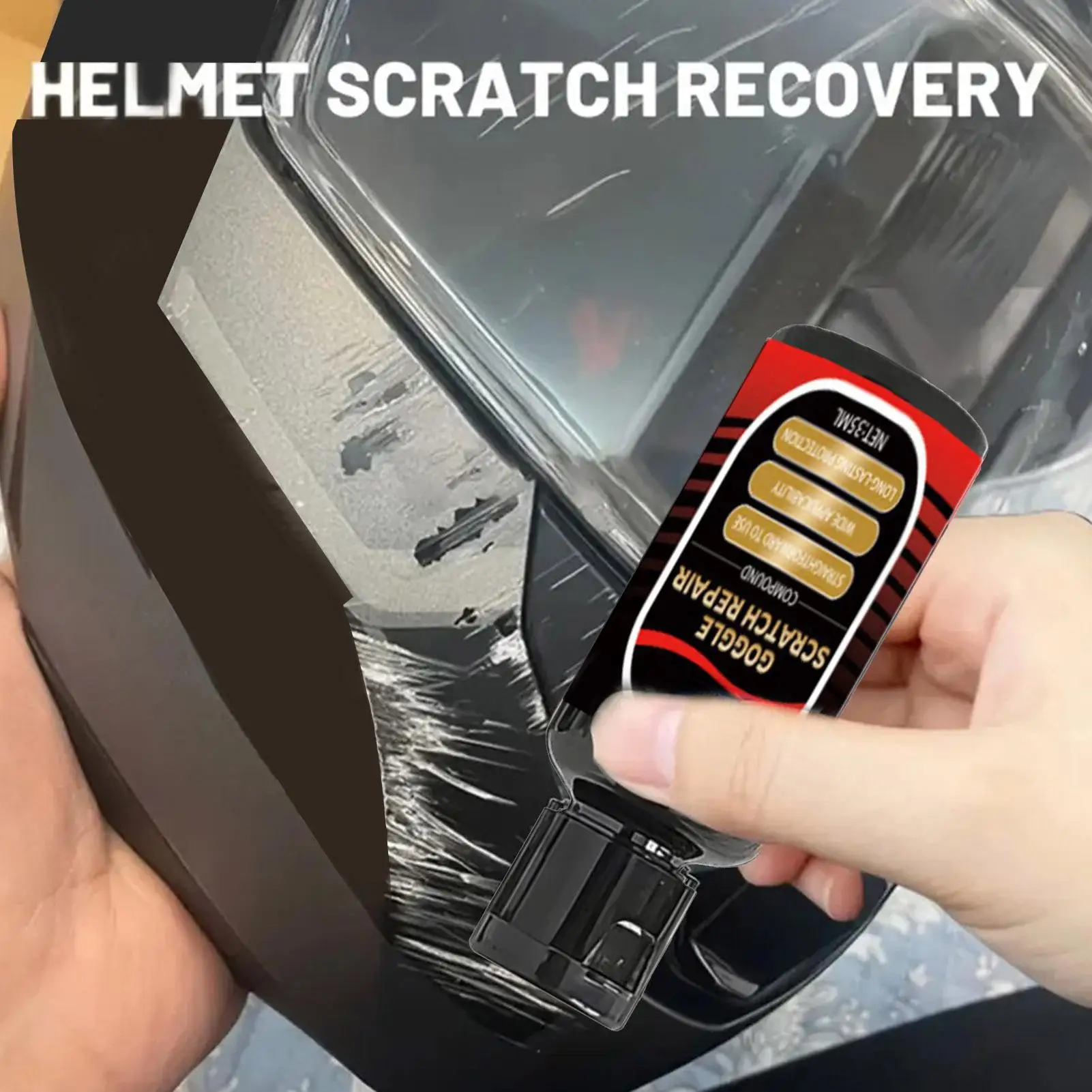 Multi-Purpose Scratch Repair Kit Restores Goggles/Helmet/Glasses & Bodywork Fixes Various Scratches with Easy Application