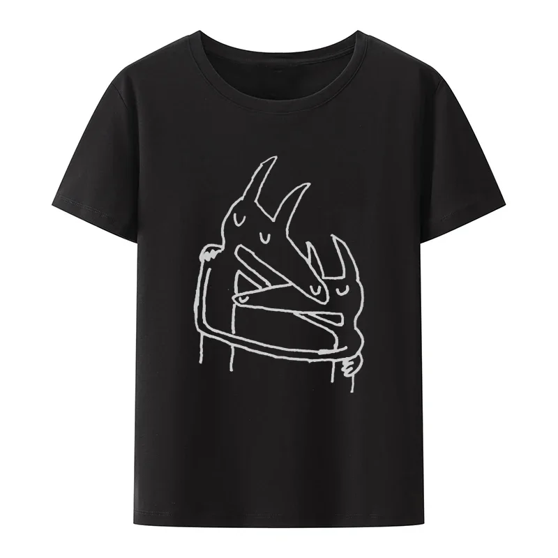 Twin Fantasy Fashion T Shirts Dog Cute Animal Modal Print Tees Men Women Short-sleev O Neck Loose Breathable Tops Hipster Shirt