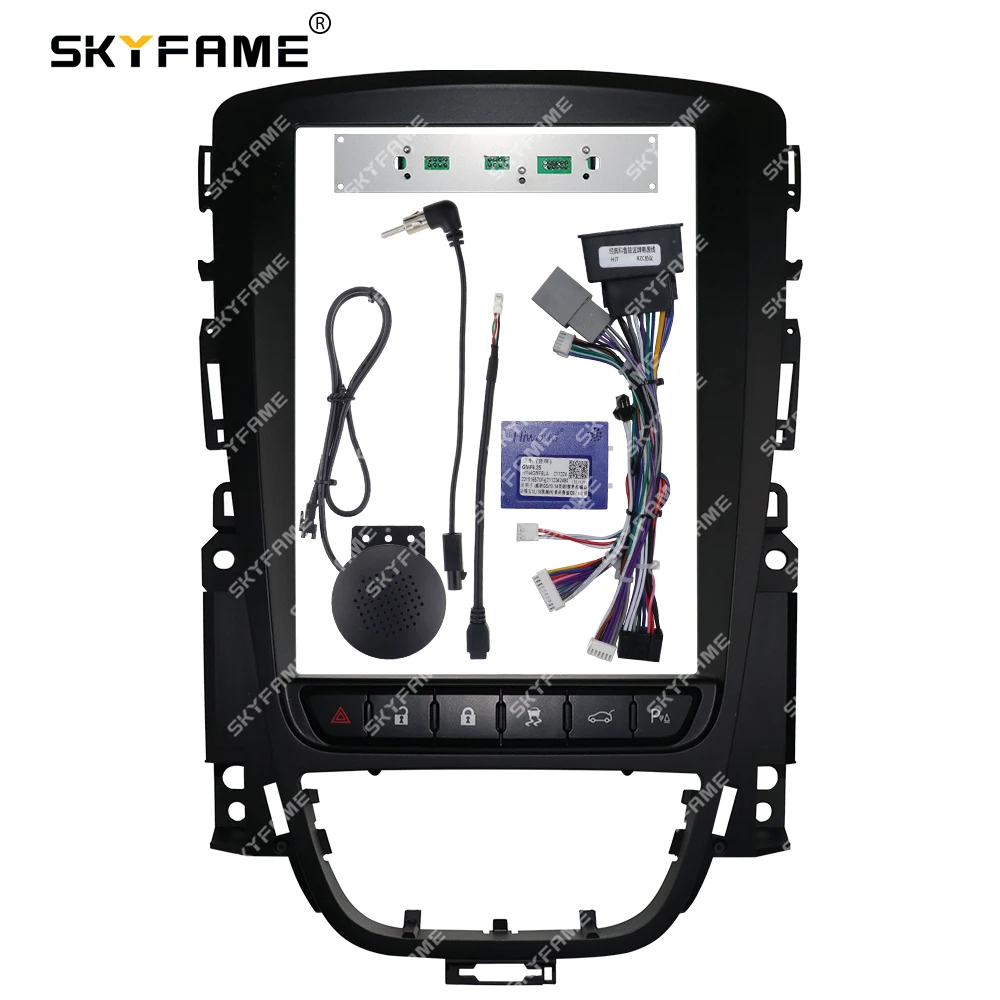 SKYFAME Car Frame Fascia Adapter 9.7 Inch Tesla Android Radio Dash Fitting Panel Kit For Opel Astra J 2 Buick Excelle Verano