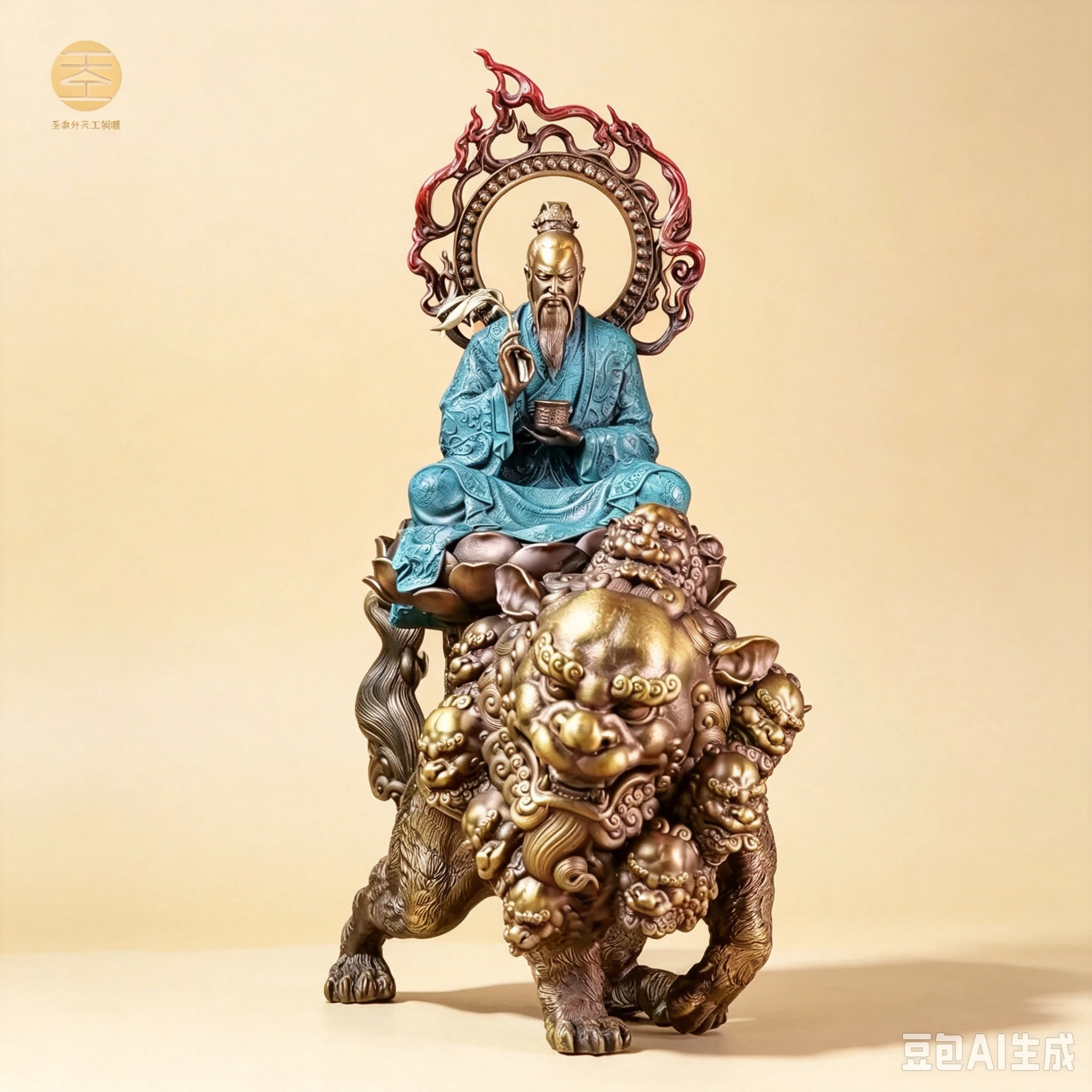 TOP Lucky bronze sculpture Savior of the Suffering Celestial Lord living room Company office bar club home Decorative ornament