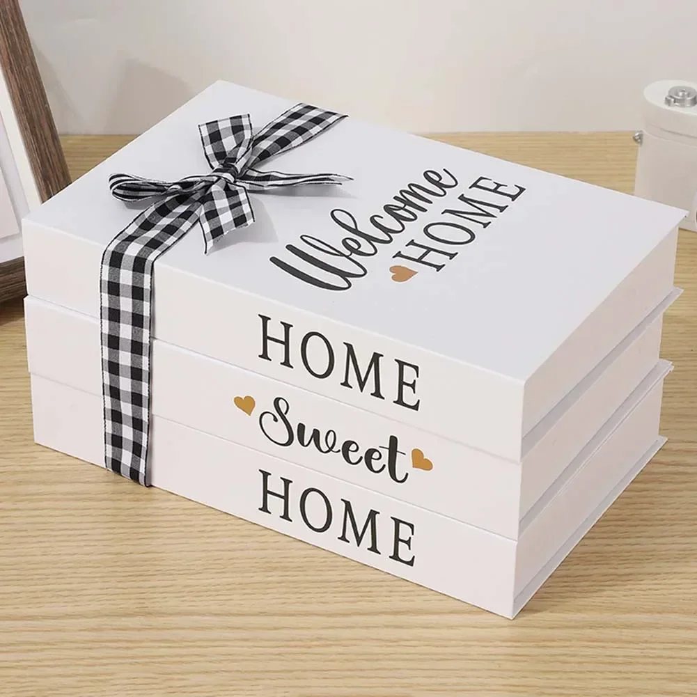 

Decorative Book Stacks Folding Simulation Books 10.5*6.7*1.65in 26.7*17*4.2cm Faux Book Stack Decor Home Decoration Accessories