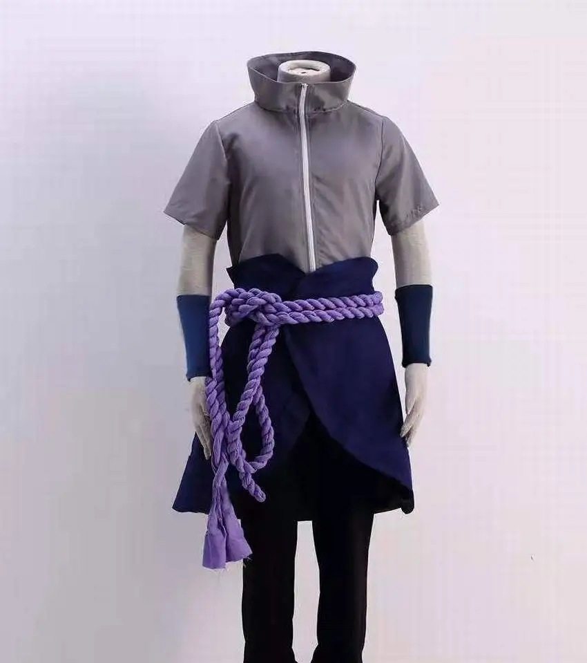 Anime Uchiha Sasuke Cosplay Kostüm Top Hosen Gürtel Cos Convention Geschenk Erwachsene Version Unisex