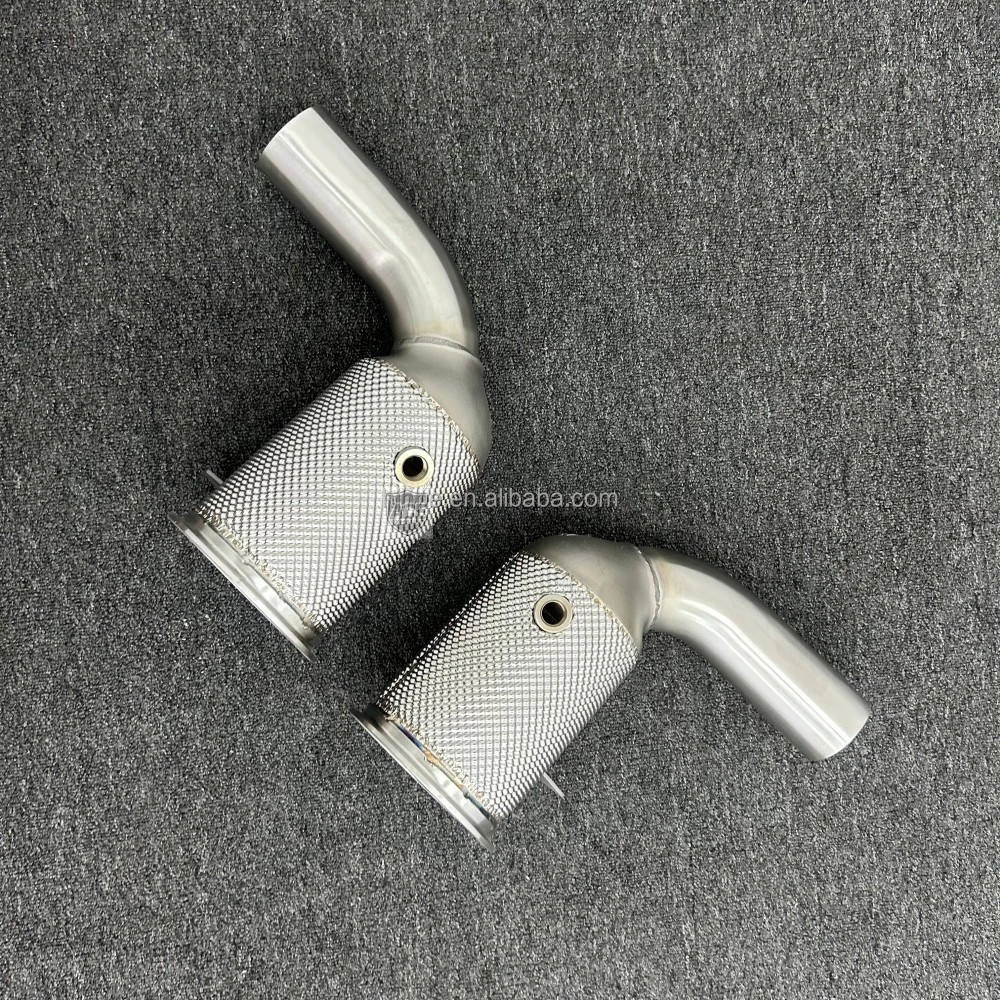 Edelstahl 304 Gerades Rohr für Porsche 911(992) 3.0T 2019-2021 Katalysator-Downpipe-System Auspuff-Downpipe – Detail 9