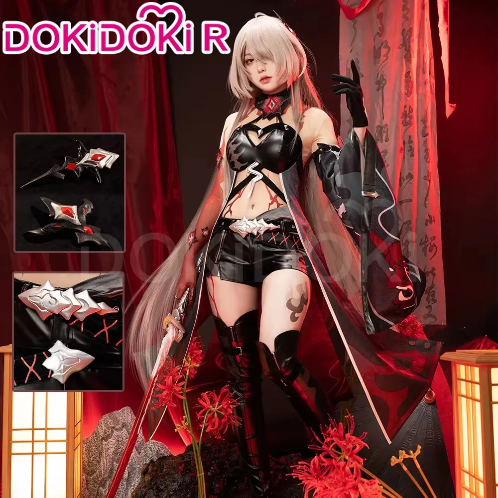 IN STOCK Acheron Cosplay Costume Game Honkai: Star Rail Cosplay DokiDoki-R Honkai Women Costume Acheron Cosplay Wig Halloween