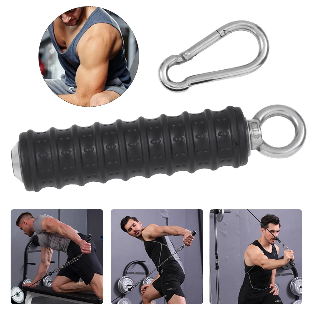 Empuje hacia abajo, mango individual para gimnasio, fuerza de tríceps, empuñaduras de mano para tirar hacia arriba, mango de entrenamiento de fuerza trasera, empuñadura para poleas de máquina de Cable