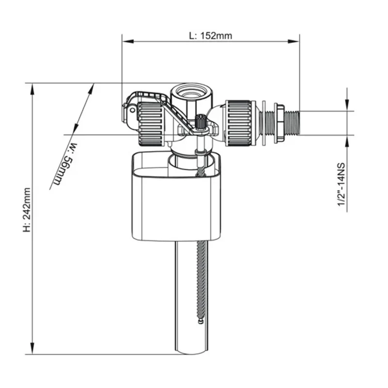 WETIPS Toilet Filling and Drain Vaule System Water Saving Adjustable Flush Side-in Toilet Tank Drain Fittings Toilet Flush Kits