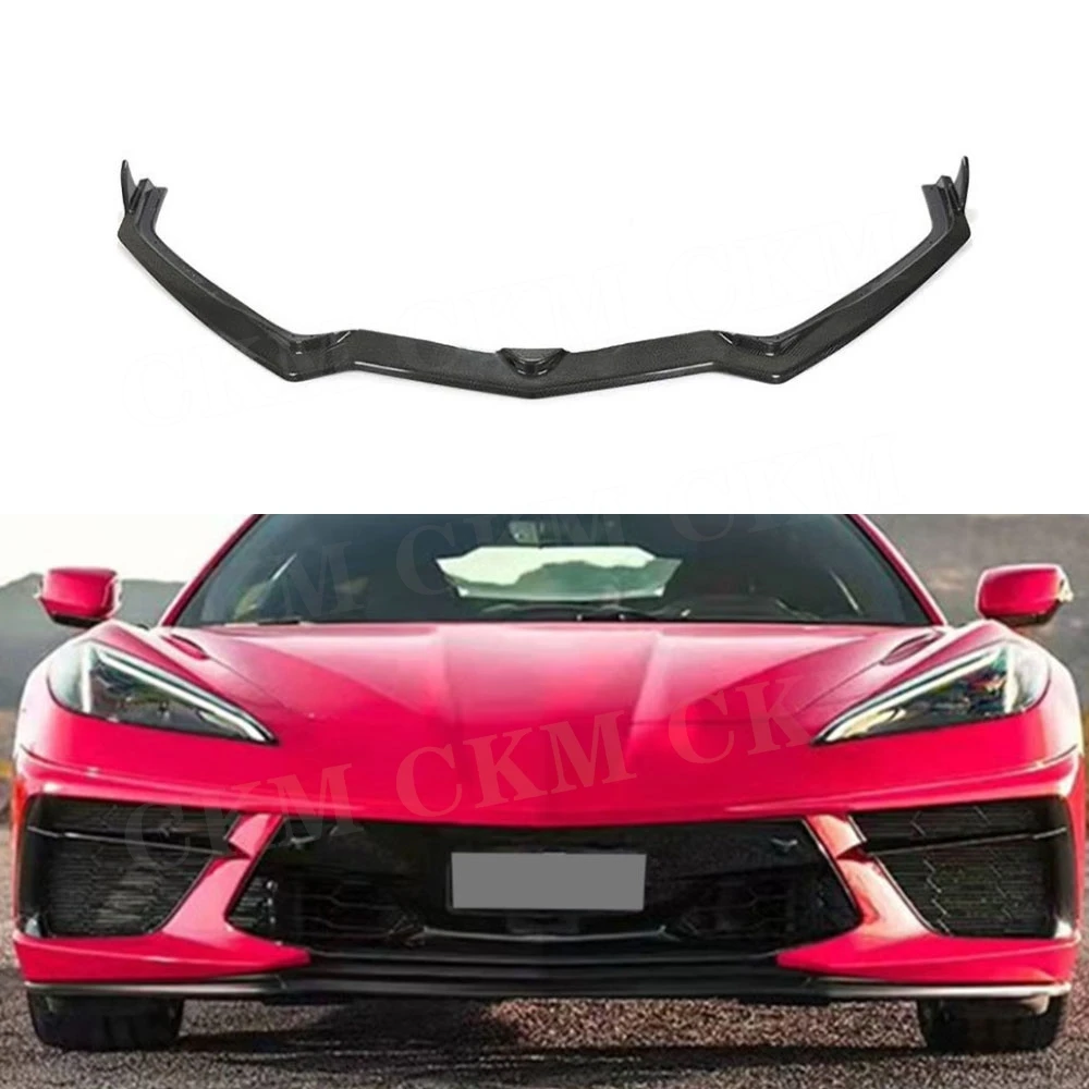 

Carbon Fiber For Chevrolet Corvette C8 2020-2021 Front Splitter Lip Front Bumper Lip Splitters Front Bumper Spoiler Lip FRP