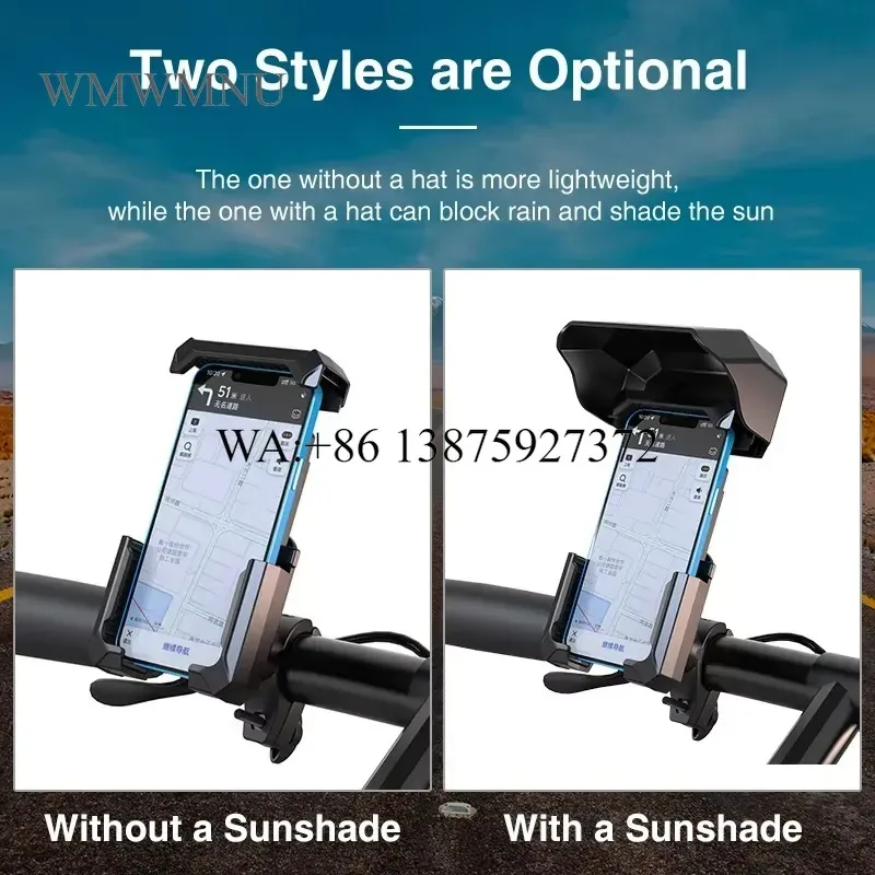Wmwmnu for Motorcycle Outdoor Mountain Bicycle Phone Holder Handlebar Cell Mobile Phone Mount Anti Shock Bike Phone Holder