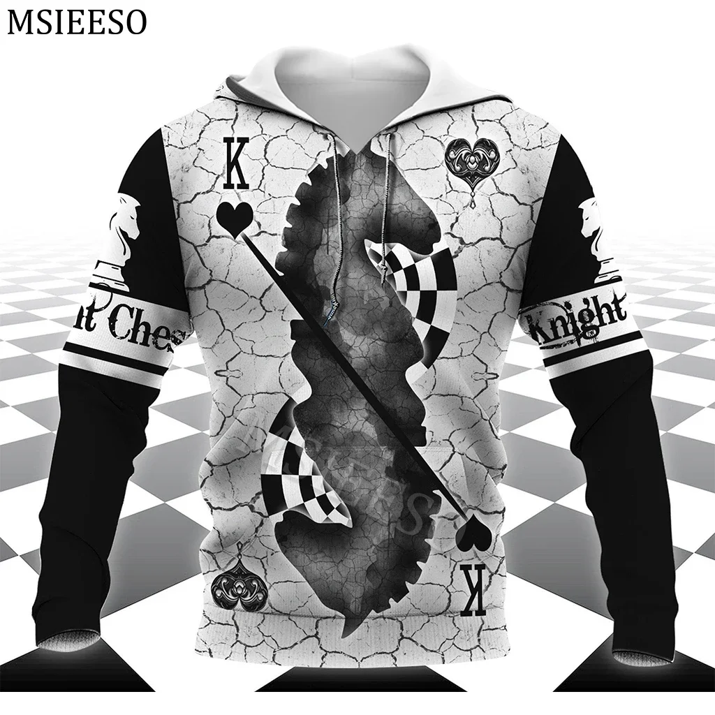 msieeso-ナイトチェスポーカー-3d-全体プリントユニセックスパーカー男性秋のスウェットシャツストリートカジュアル女性ジッパージャケットプルオーバー