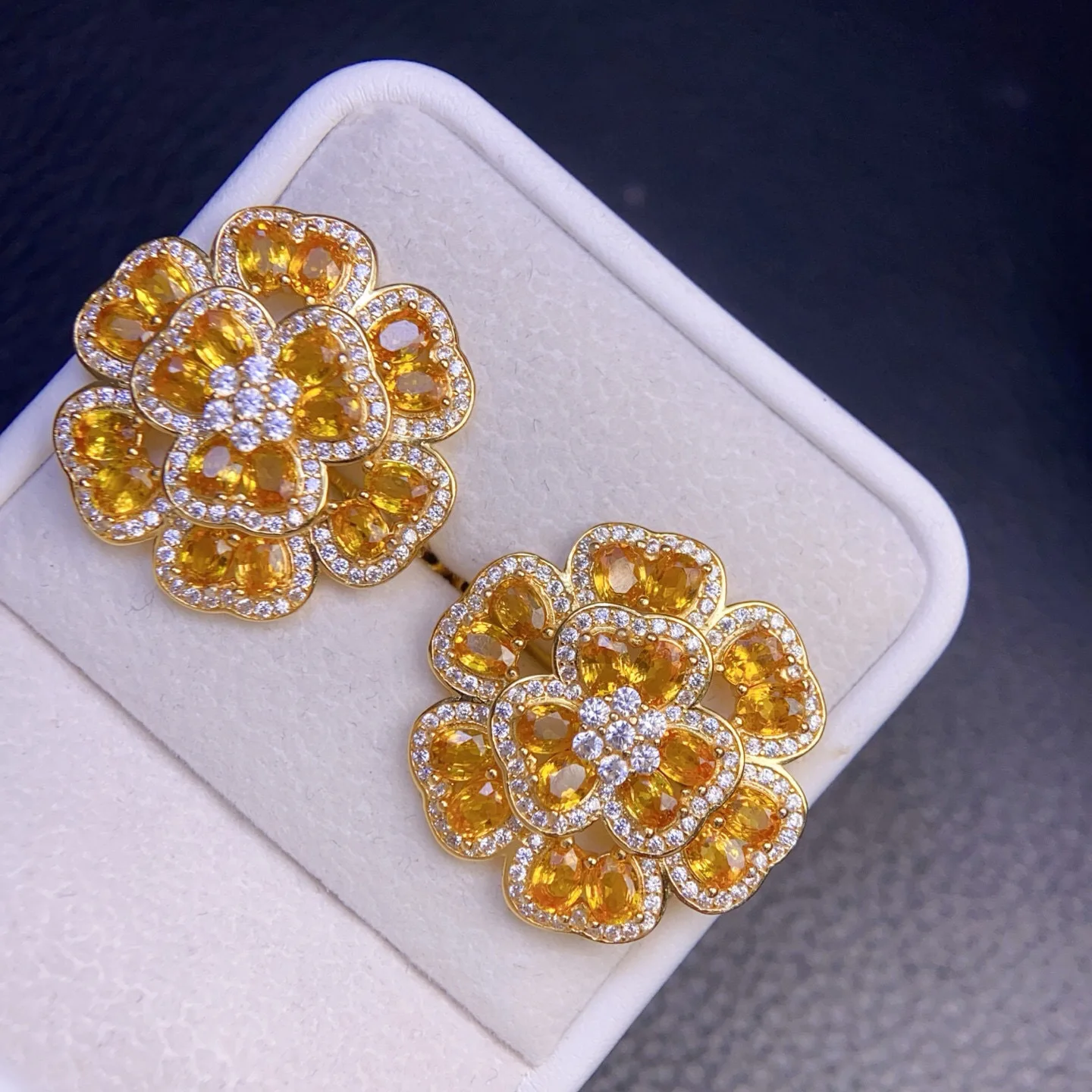 

Серьги-подвески из серебра 925 пробы с натуральным желтым сапфиром, яркие камни 3x4 мм, элегантное ювелирное украшение с драгоценными камнями, подарок для женщин