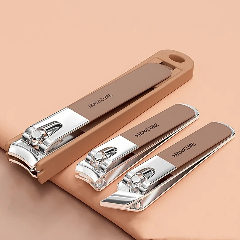 Conjunto de cuidados com as unhas, 8 peças, uso doméstico, caixa de transporte, cortador de unhas à prova de respingos, pinças de cutícula de alta qualidade, kit de ferramentas especializadas